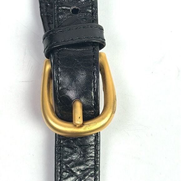 Oscar De La Renta Studio Black Leather Crossbody Shoulder Bag Purse Embroidered - Picture 12 of 16